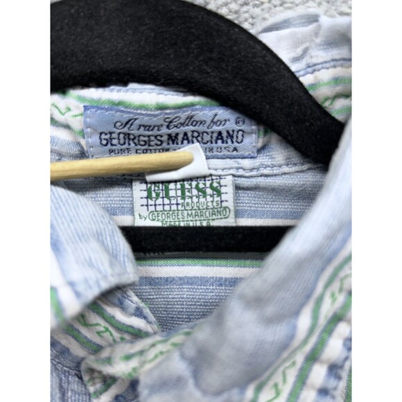 Vintage Guess Georges Marciano thin soft button down short sleeve shirt M-L - Picture 3 of 10